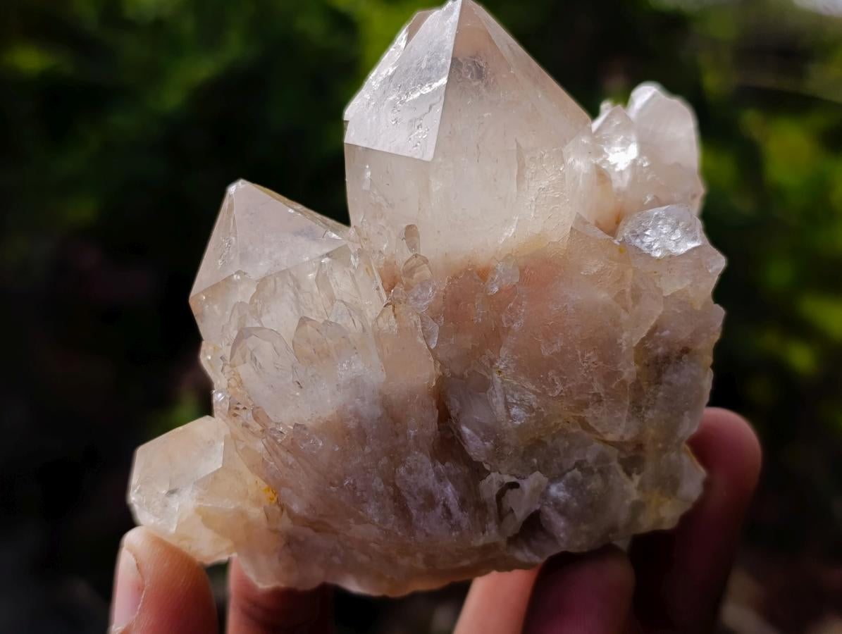 Natural Cascading Clear and Smokey Luena Quartz Crystals and Clusters x 12 From Luena, Congo - Toprock Gemstones and Minerals 