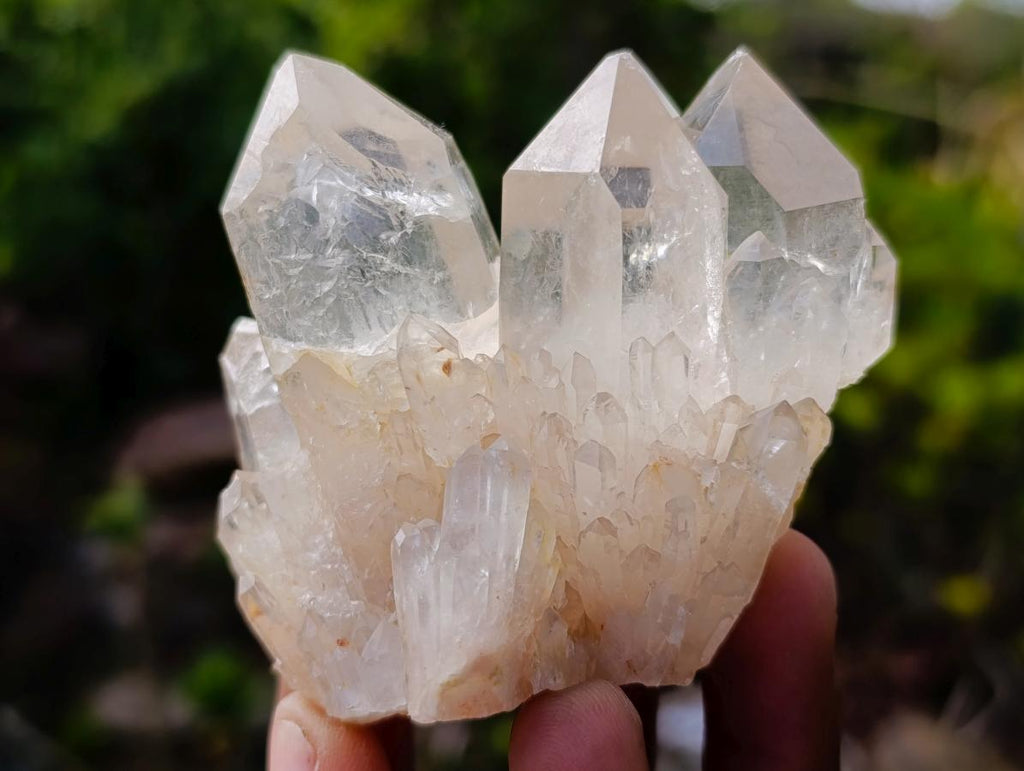 Natural Cascading Clear and Smokey Luena Quartz Crystals and Clusters x 12 From Luena, Congo - Toprock Gemstones and Minerals 