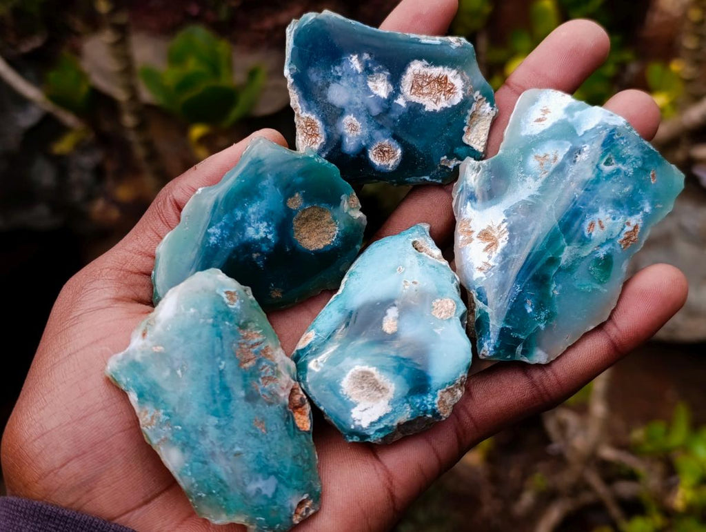 Polished One Side Mtorolite Chrysoprase Slices x 35 From Mutorashanga, Zimbabwe - Toprock Gemstones and Minerals 
