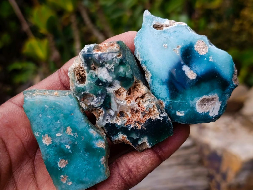 Polished One Side Mtorolite Chrysoprase Slices x 35 From Mutorashanga, Zimbabwe - Toprock Gemstones and Minerals 