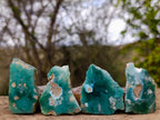 Polished One Side Mtorolite Chrysoprase Slices x 35 From Mutorashanga, Zimbabwe - Toprock Gemstones and Minerals 
