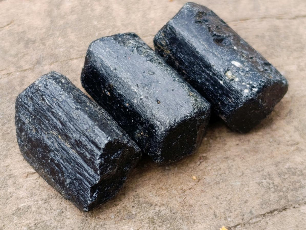 Natural Schorl Black Tourmaline Crystals x 215 From Zimbabwe - Toprock Gemstones and Minerals 