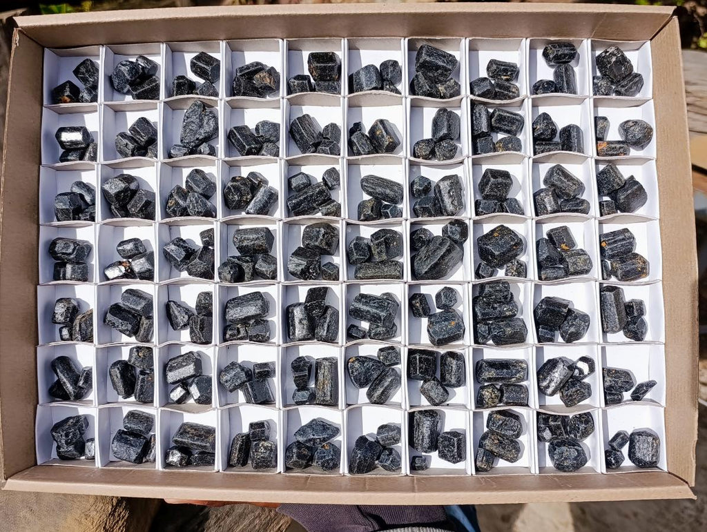 Natural Schorl Black Tourmaline Crystals x 215 From Zimbabwe - Toprock Gemstones and Minerals 