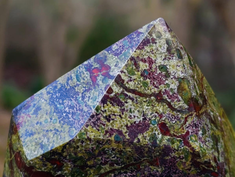 Polished Bastite Dragonsblood Stone Display Crystals x 2 From Tshipise, South Africa - Toprock Gemstones and Minerals 