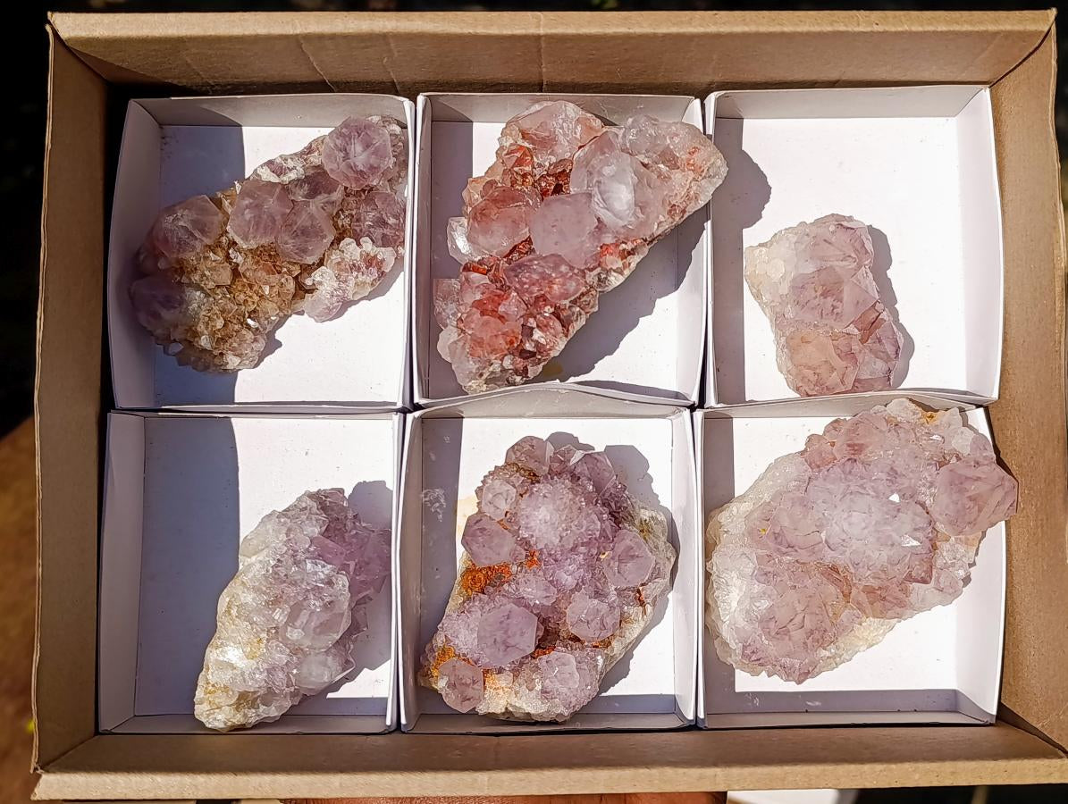 Natural Spirit Amethyst Clusters x 6 From Boekenhouthoek, South Africa - Toprock Gemstones and Minerals 
