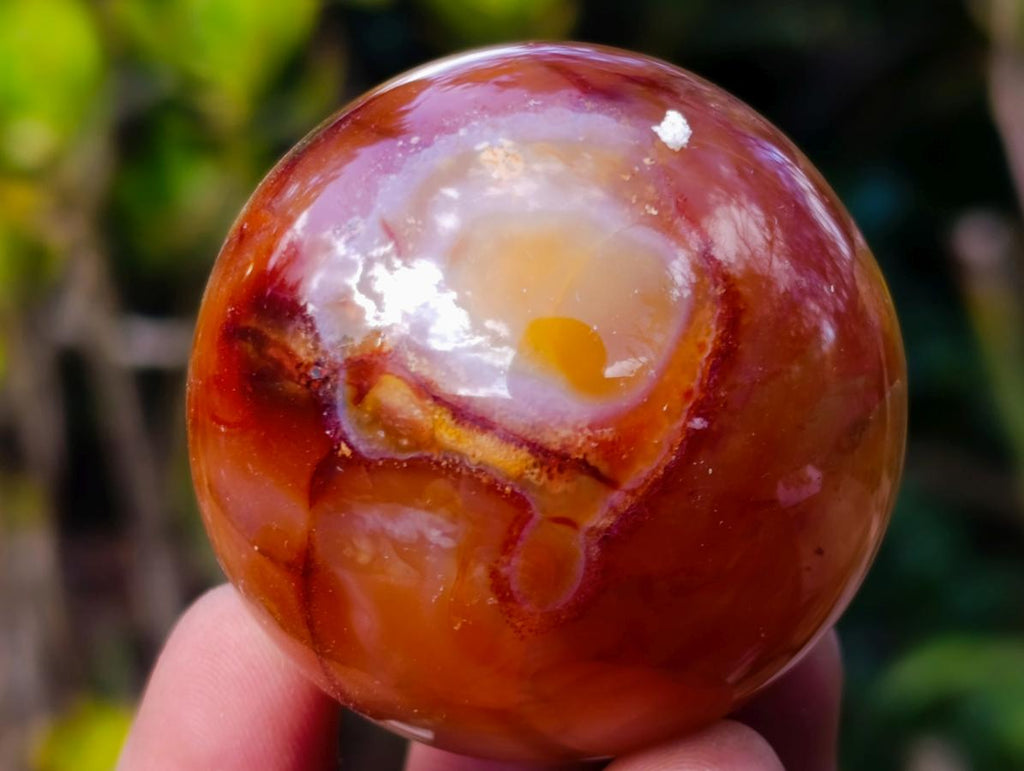 Polished and Natural Carnelian Agate Gemstone Spheres x 12 From Madagascar - Toprock Gemstones and Minerals 