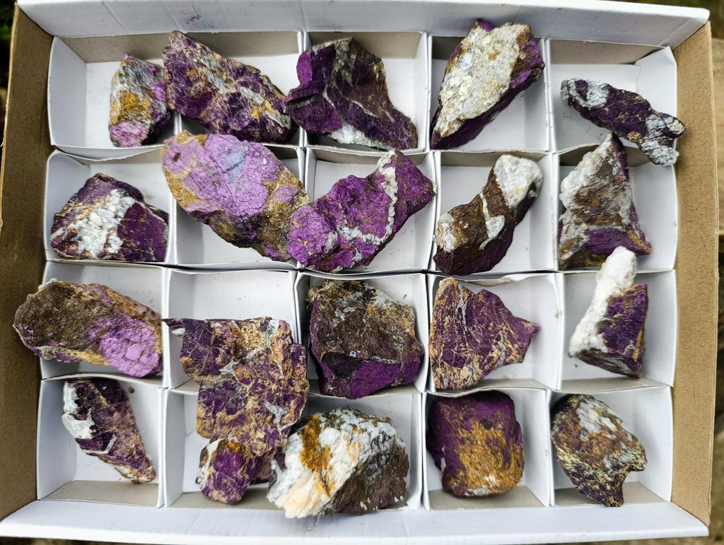 Natural Metallic Cobbed Purpurite Specimens x 20 From Erongo, Namibia - Toprock Gemstones and Minerals 