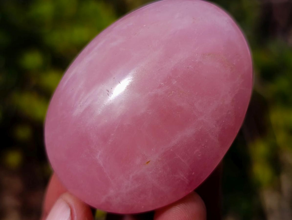 Polished Gemmy Rose Quartz Palm Stones x 24 From Madagascar - Toprock Gemstones and Minerals 
