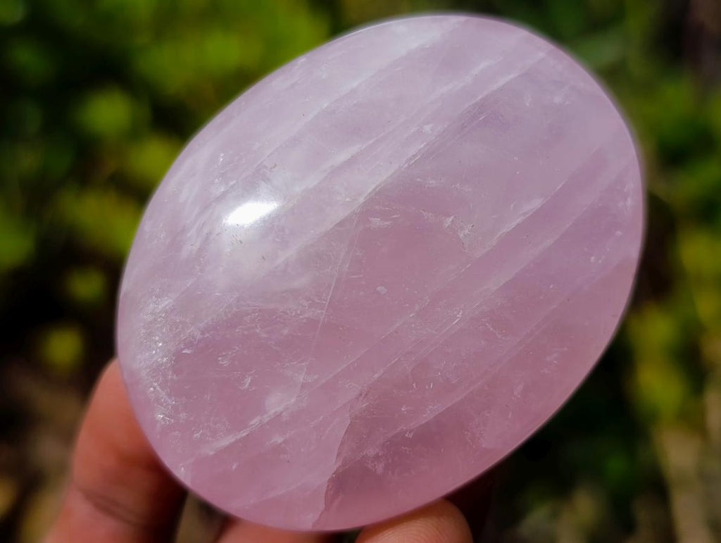 Polished Gemmy Rose Quartz Palm Stones x 24 From Madagascar - Toprock Gemstones and Minerals 