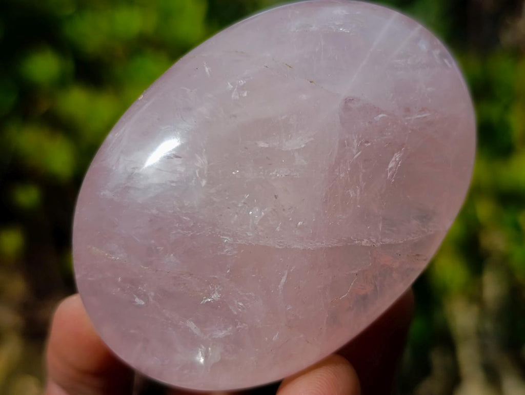 Polished Gemmy Rose Quartz Palm Stones x 24 From Madagascar - Toprock Gemstones and Minerals 