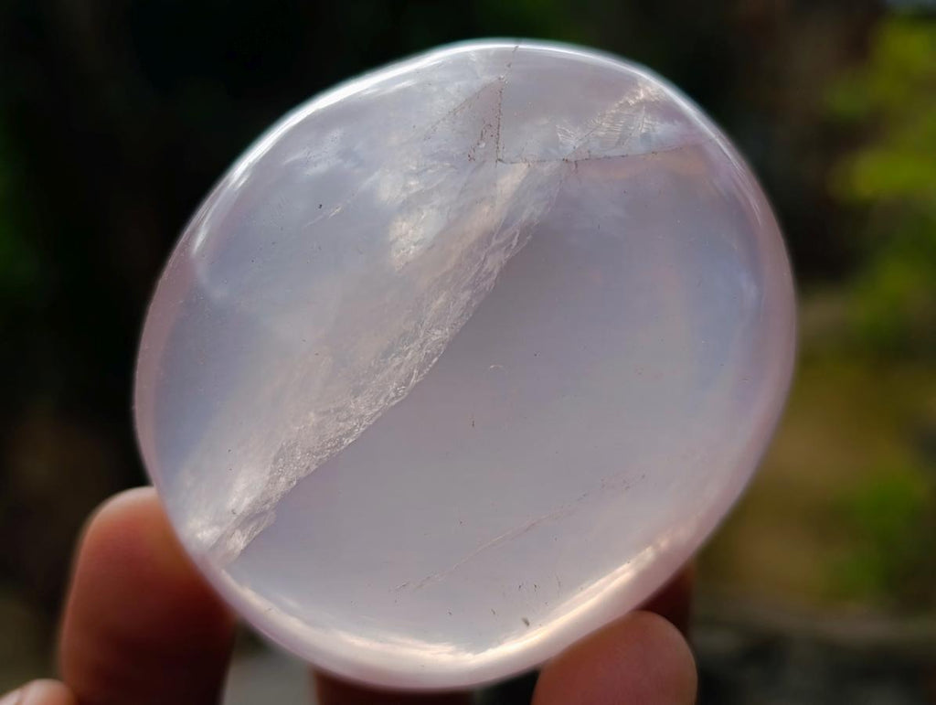 Polished Gemmy Rose Quartz Palm Stones x 24 From Madagascar - Toprock Gemstones and Minerals 