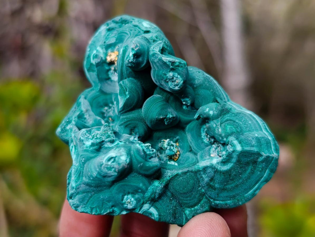Natural Botryoidal Malachite Specimens x 12 From Congo - Toprock Gemstones and Minerals 