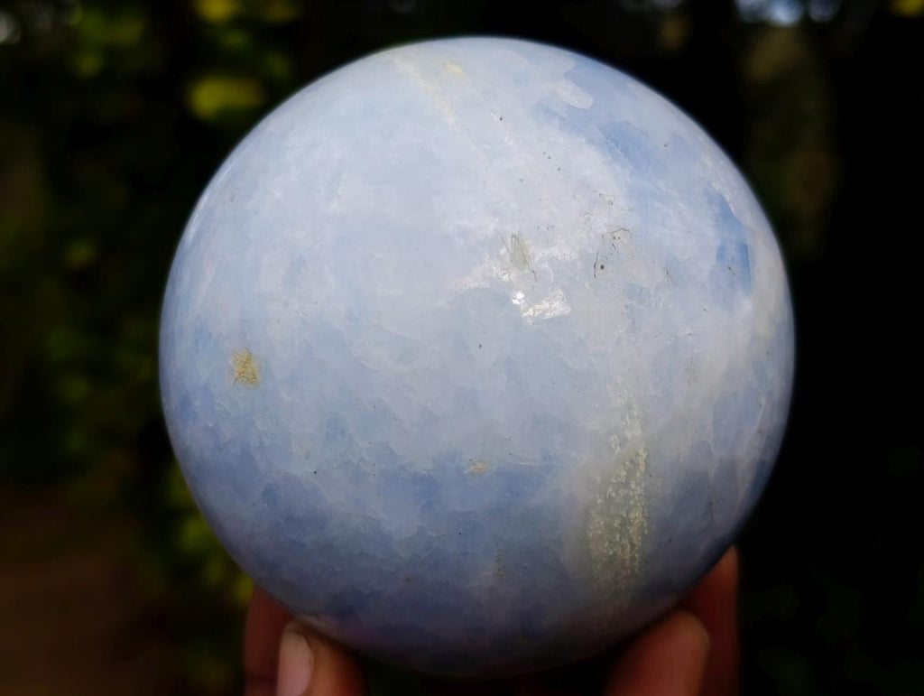Polished Blue Calcite Spheres x 2 From Madagascar - Toprock Gemstones and Minerals 
