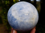 Polished Blue Calcite Spheres x 2 From Madagascar - Toprock Gemstones and Minerals 