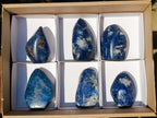 Polished Dumortierite Standing Display Pieces x 6 From Madagascar - Toprock Gemstones and Minerals 