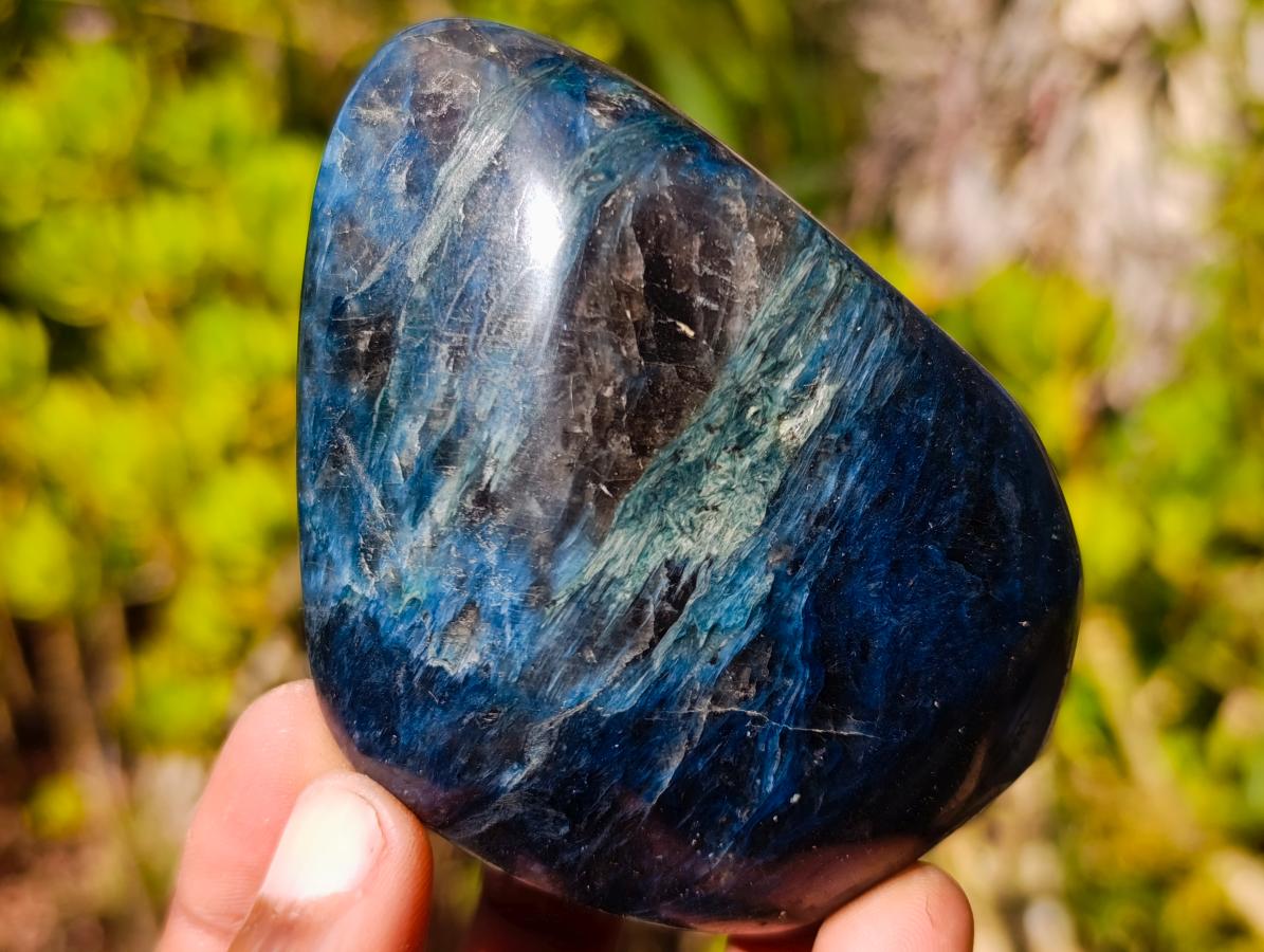 Polished Dumortierite Standing Display Pieces x 6 From Madagascar - Toprock Gemstones and Minerals 