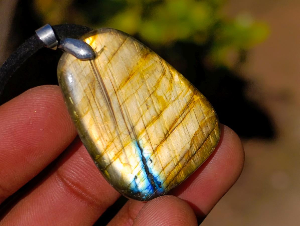 Hand Made Labradorite Necklaces x 12 From Madagascar - Toprock Gemstones and Minerals 