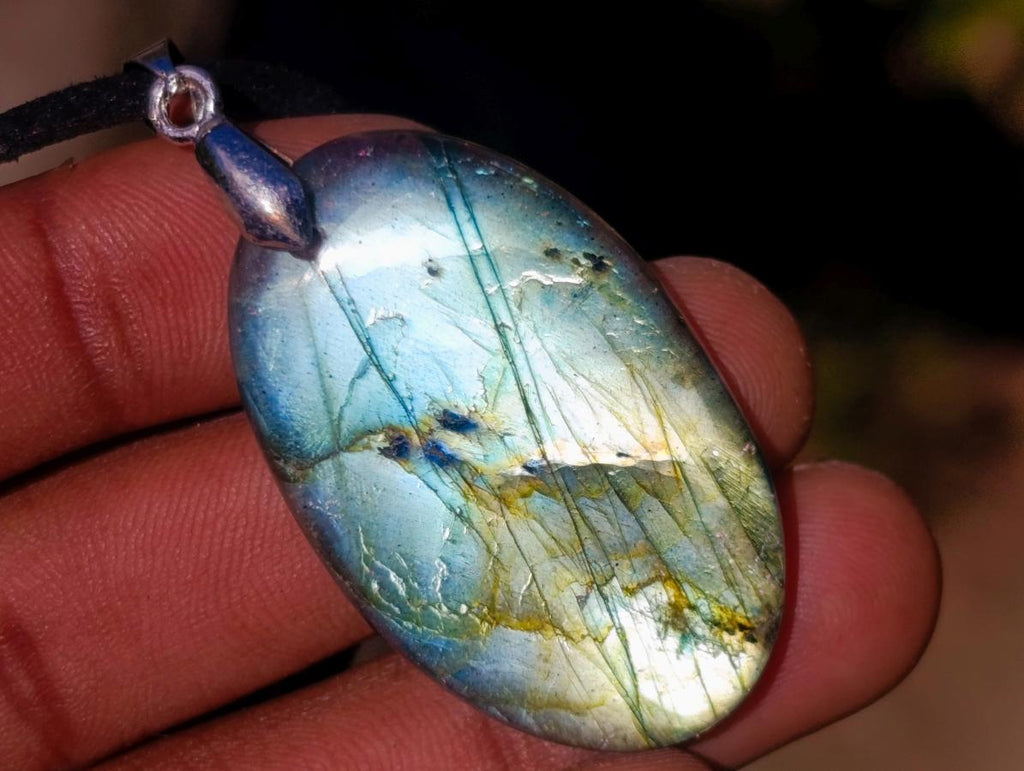 Hand Made Labradorite Necklaces x 12 From Madagascar - Toprock Gemstones and Minerals 