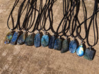 Hand Made Labradorite Necklaces x 12 From Madagascar - Toprock Gemstones and Minerals 
