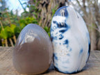 Polished Snow Orca Agate Standing Display Pieces x 3 From West Coast, Madagascar - Toprock Gemstones and Minerals 