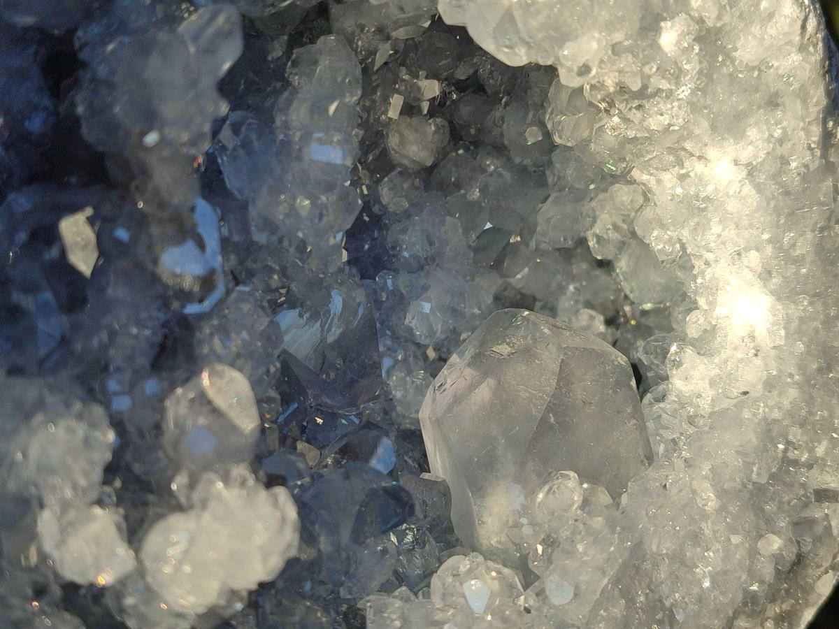 Natural Large Blue Celestite Geode Specimen x 1 From Sakoany, Madagascar - Toprock Gemstones and Minerals 