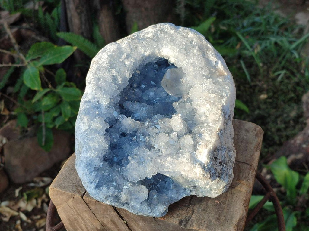 Natural Large Blue Celestite Geode Specimen x 1 From Sakoany, Madagascar - Toprock Gemstones and Minerals 