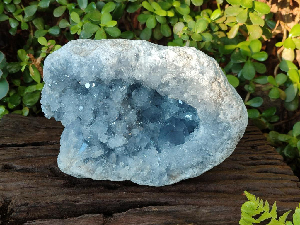 Natural Large Blue Celestite Geode Specimen x 1 From Sakoany, Madagascar - Toprock Gemstones and Minerals 