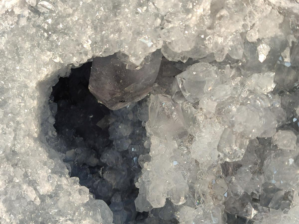 Natural Large Blue Celestite Geode Specimen x 1 From Sakoany, Madagascar - Toprock Gemstones and Minerals 