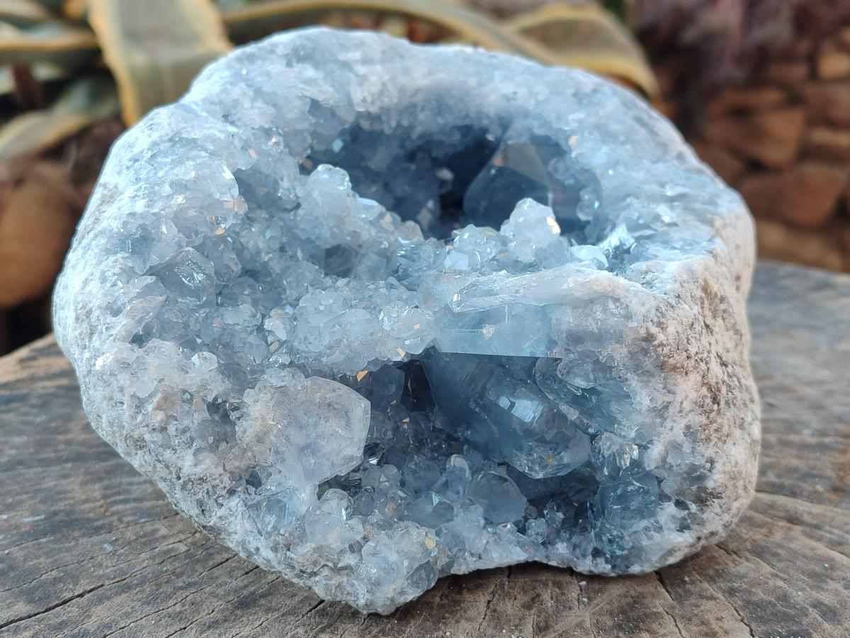 Natural Large Blue Celestite Geode Specimen x 1 From Sakoany, Madagascar - Toprock Gemstones and Minerals 