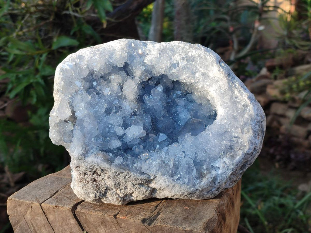 Natural Large Blue Celestite Geode Specimen x 1 From Sakoany, Madagascar - Toprock Gemstones and Minerals 
