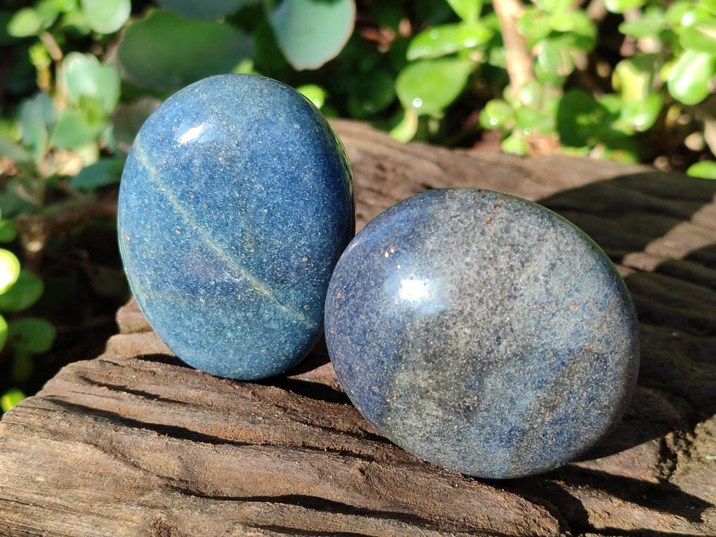 Polished Lazulite Galets x 12 From Madagascar - Toprock Gemstones and Minerals 