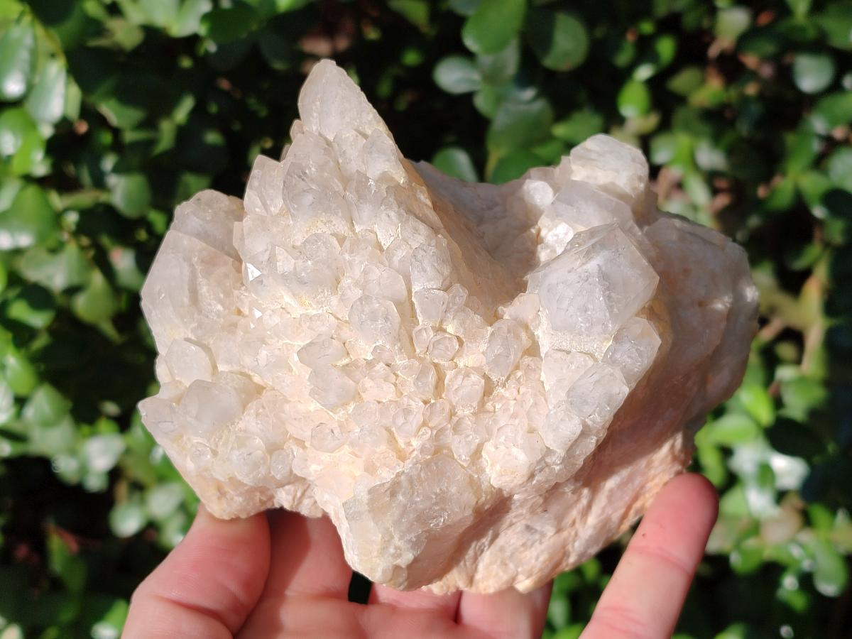 Natural Cascading "Anananas" Candle Quartz Crystal Clusters x 3 From Antsirabe, Madagascar - Toprock Gemstones and Minerals 