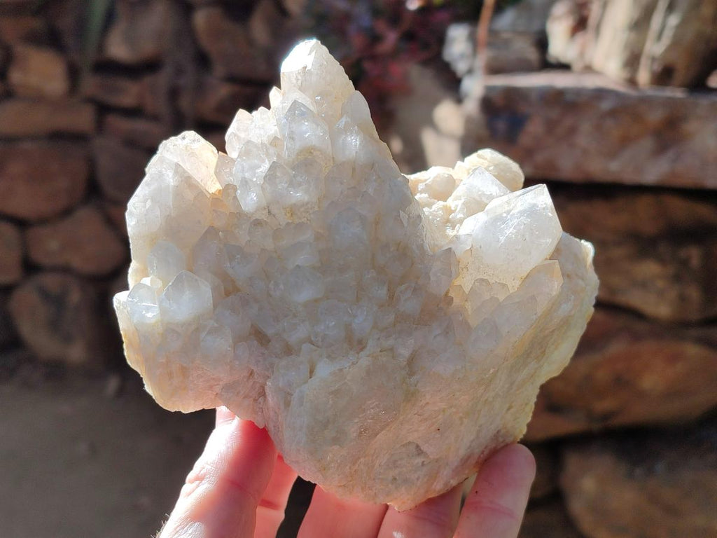 Natural Cascading "Anananas" Candle Quartz Crystal Clusters x 3 From Antsirabe, Madagascar - Toprock Gemstones and Minerals 