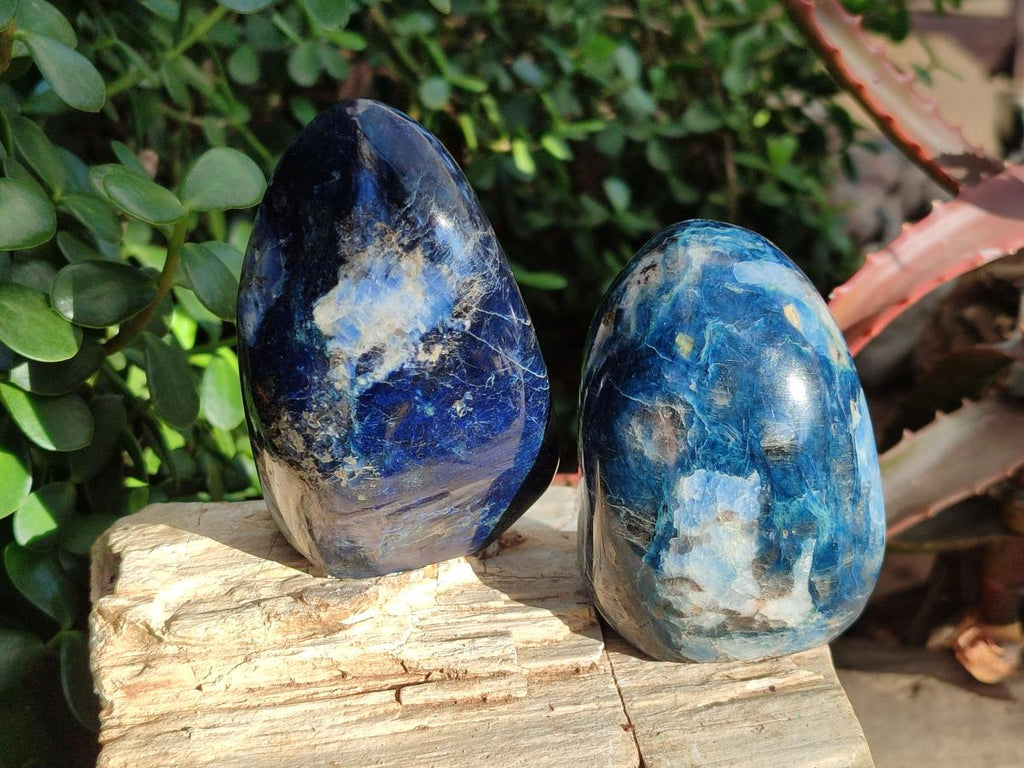 Polished Dumortierite Standing Display Pieces x 4 From Madagascar - Toprock Gemstones and Minerals 