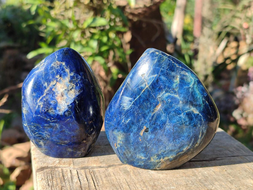Polished Dumortierite Standing Display Pieces x 4 From Madagascar - Toprock Gemstones and Minerals 