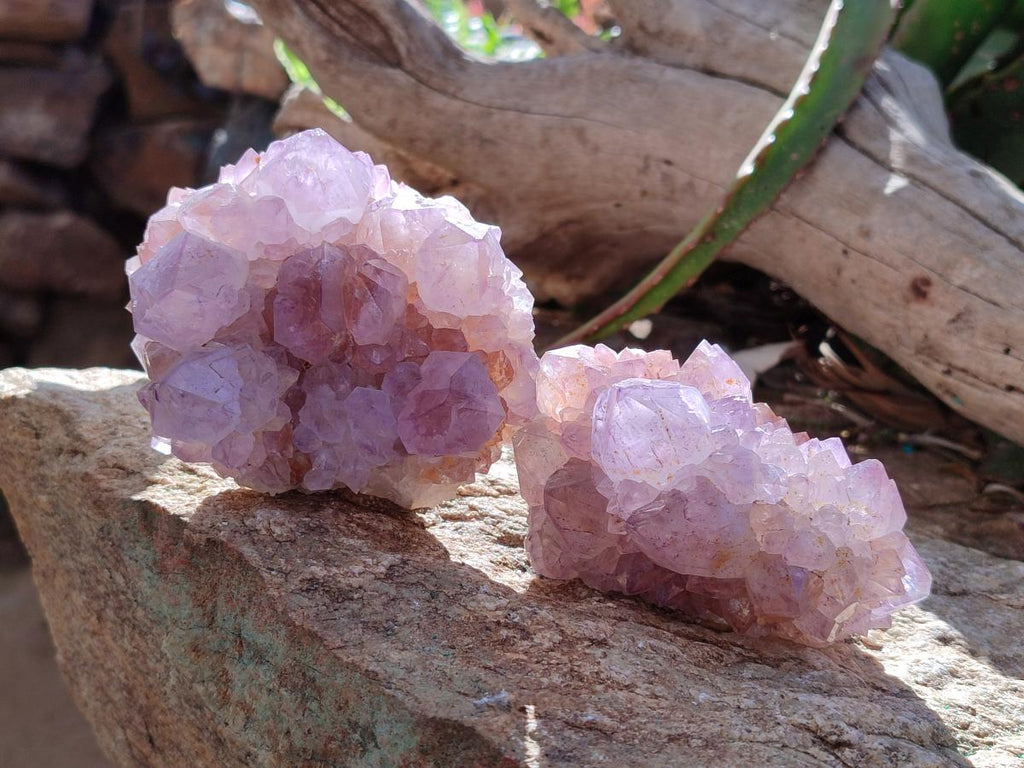 Natural Sunburst Spirit Amethyst Clusters x 3 From Boekenhouthoek, South Africa - Toprock Gemstones and Minerals 