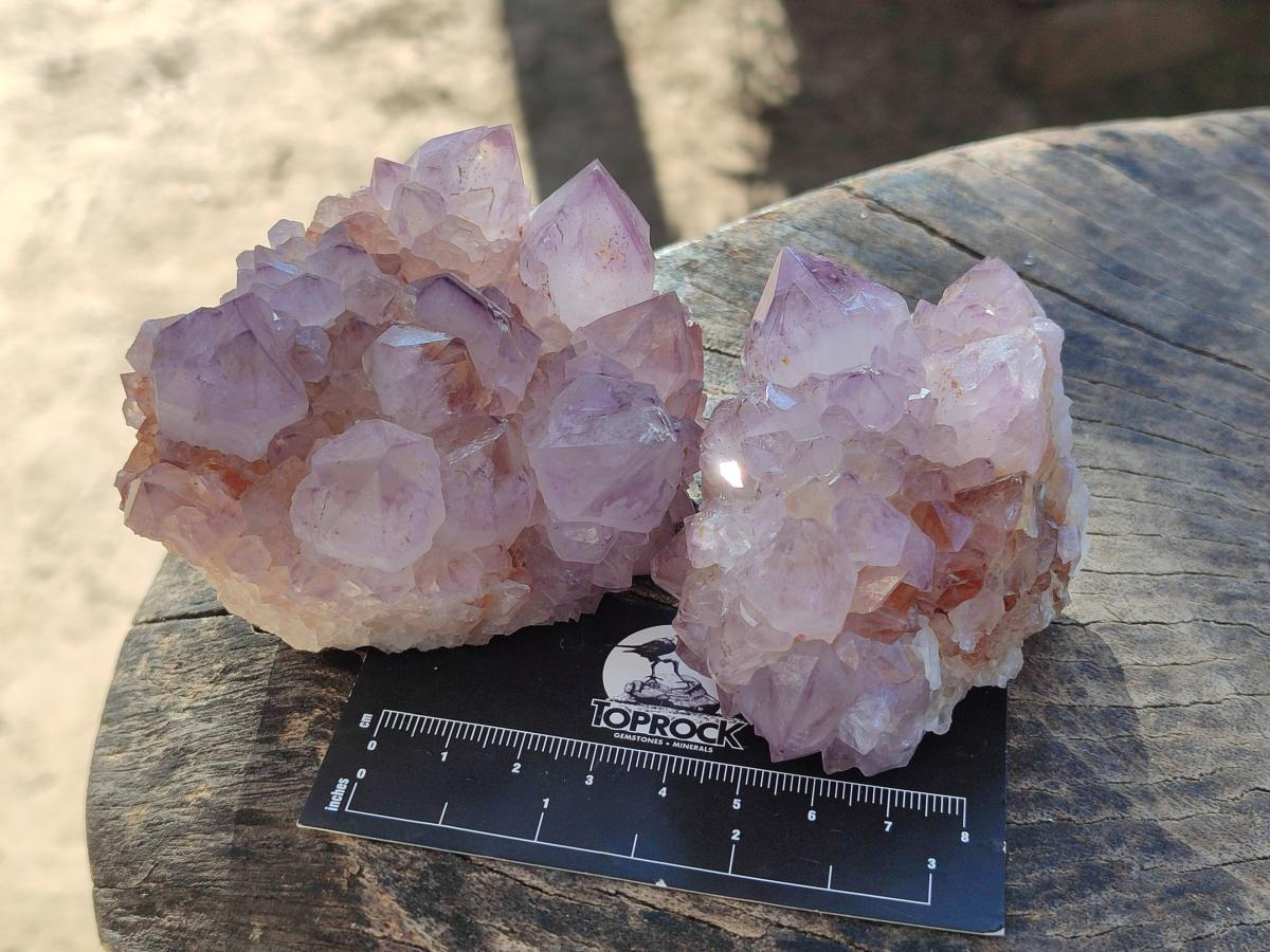 Natural Sunburst Spirit Amethyst Clusters x 3 From Boekenhouthoek, South Africa - Toprock Gemstones and Minerals 