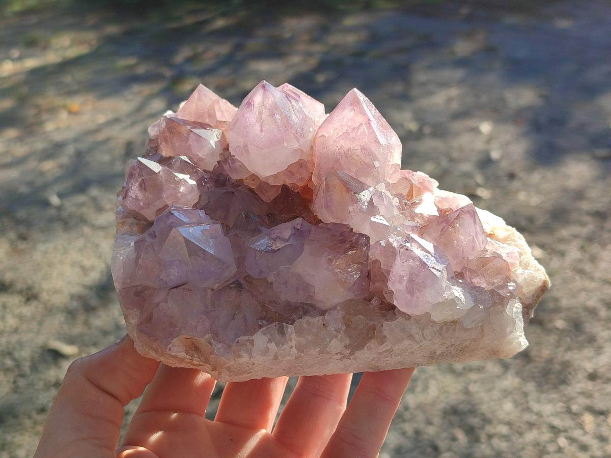 Natural Sunburst Spirit Amethyst Clusters x 3 From Boekenhouthoek, South Africa - Toprock Gemstones and Minerals 