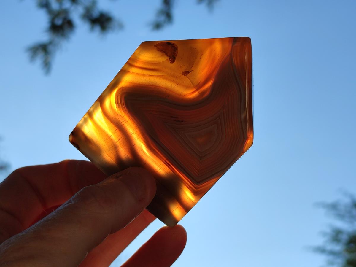 Polished Banded Agate House Shaped Slices x 6 From Madagascar - Toprock Gemstones and Minerals 