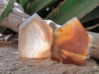 Polished Banded Agate House Shaped Slices x 6 From Madagascar - Toprock Gemstones and Minerals 