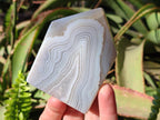 Polished Banded Agate House Shaped Slices x 6 From Madagascar - Toprock Gemstones and Minerals 