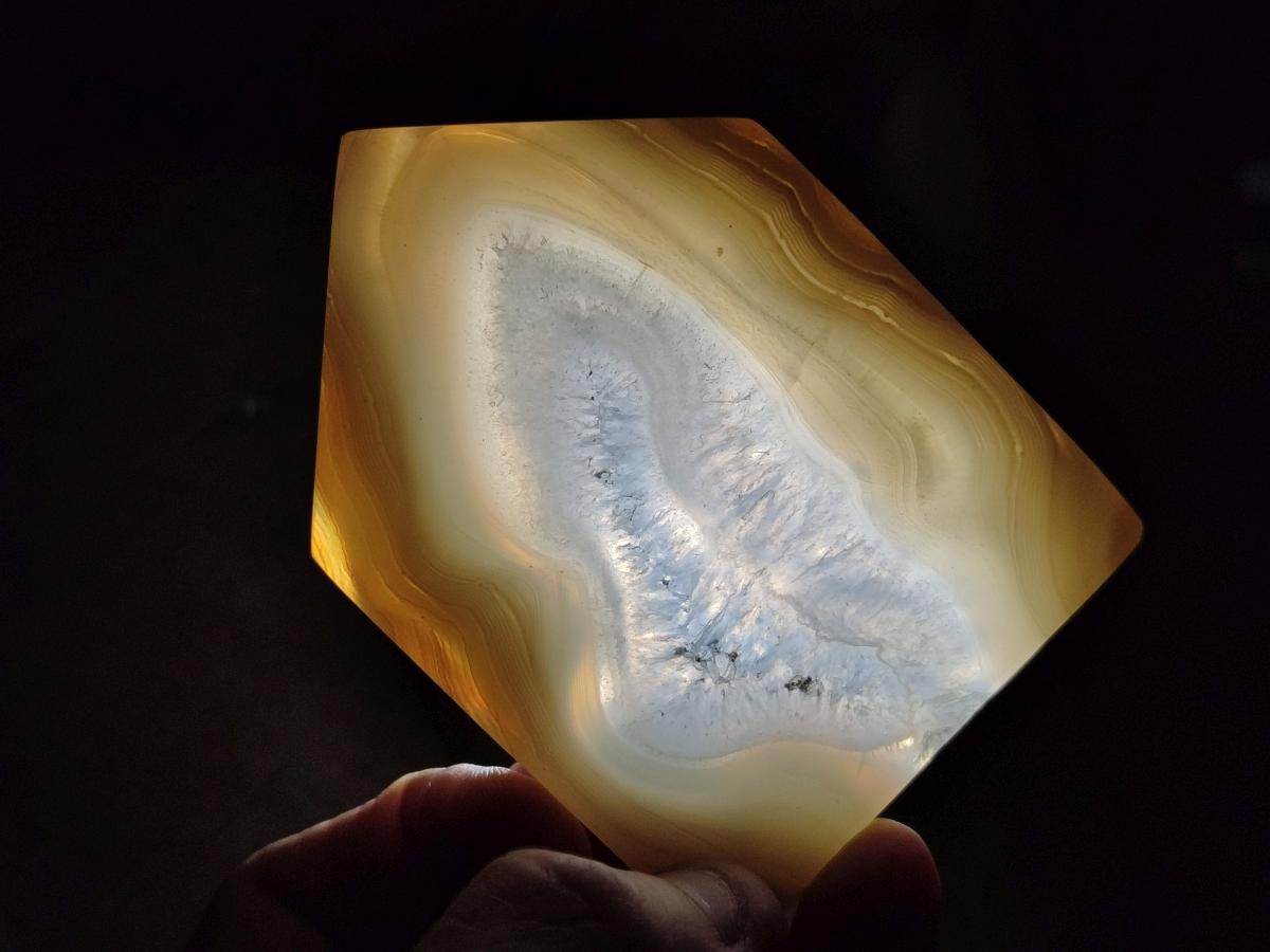 Polished Banded Agate House Shaped Slices x 6 From Madagascar - Toprock Gemstones and Minerals 