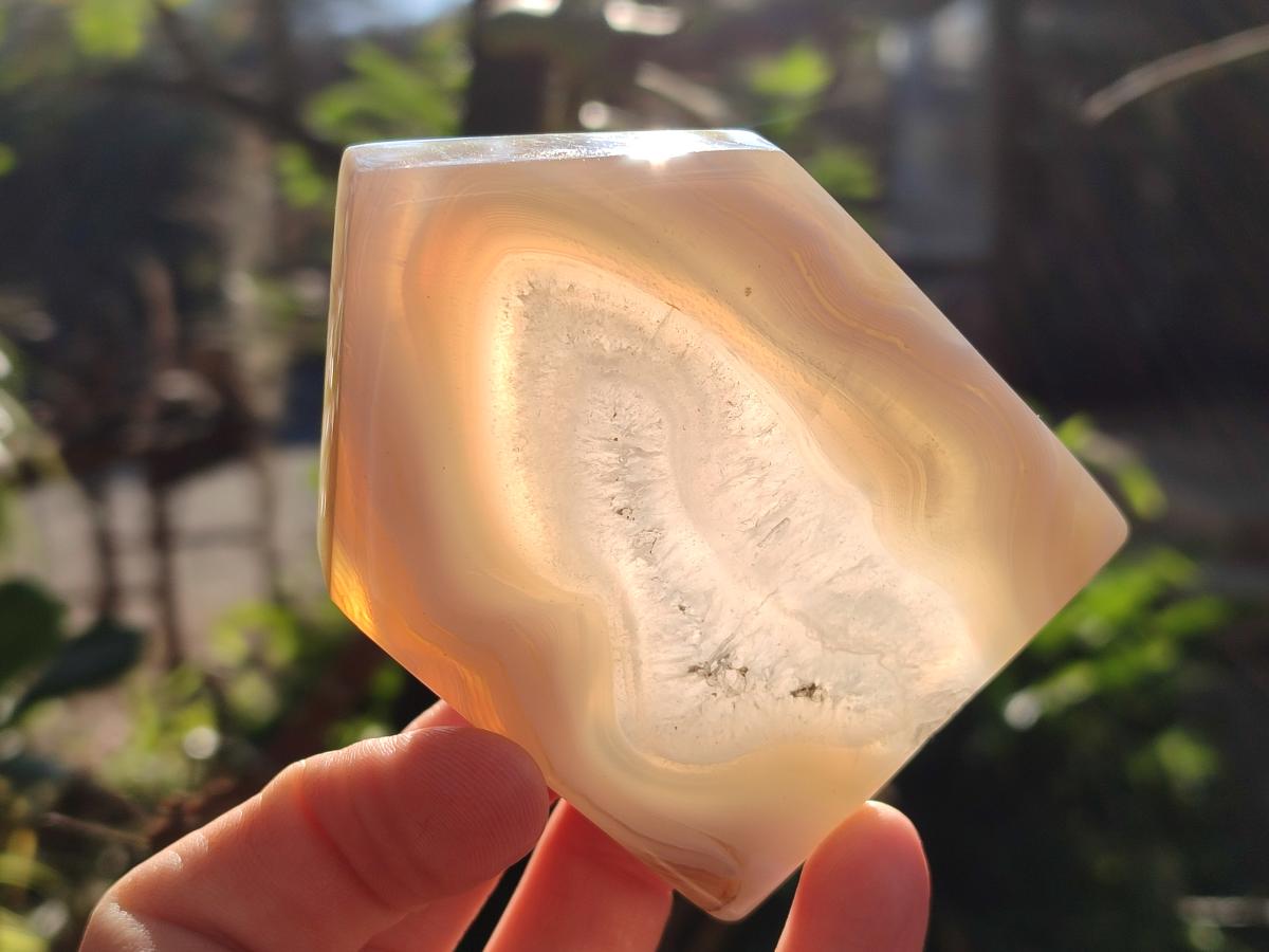 Polished Banded Agate House Shaped Slices x 6 From Madagascar - Toprock Gemstones and Minerals 