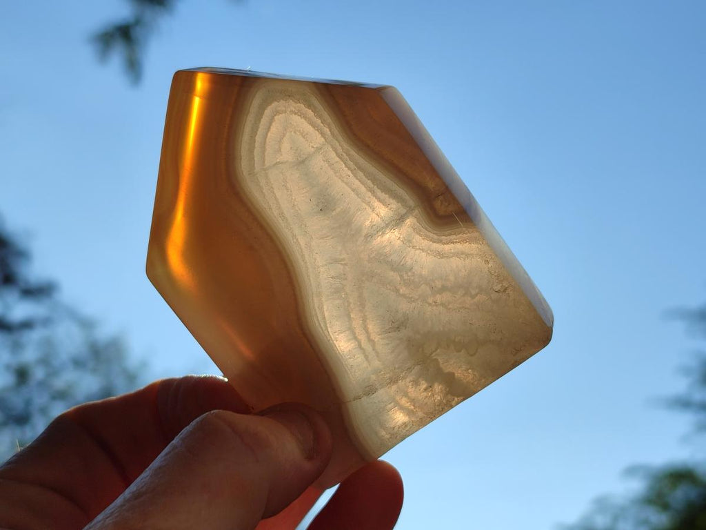 Polished Banded Agate House Shaped Slices x 6 From Madagascar - Toprock Gemstones and Minerals 