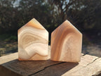 Polished Banded Agate House Shaped Slices x 6 From Madagascar - Toprock Gemstones and Minerals 