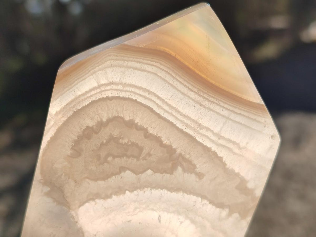 Polished Banded Agate House Shaped Slices x 6 From Madagascar - Toprock Gemstones and Minerals 