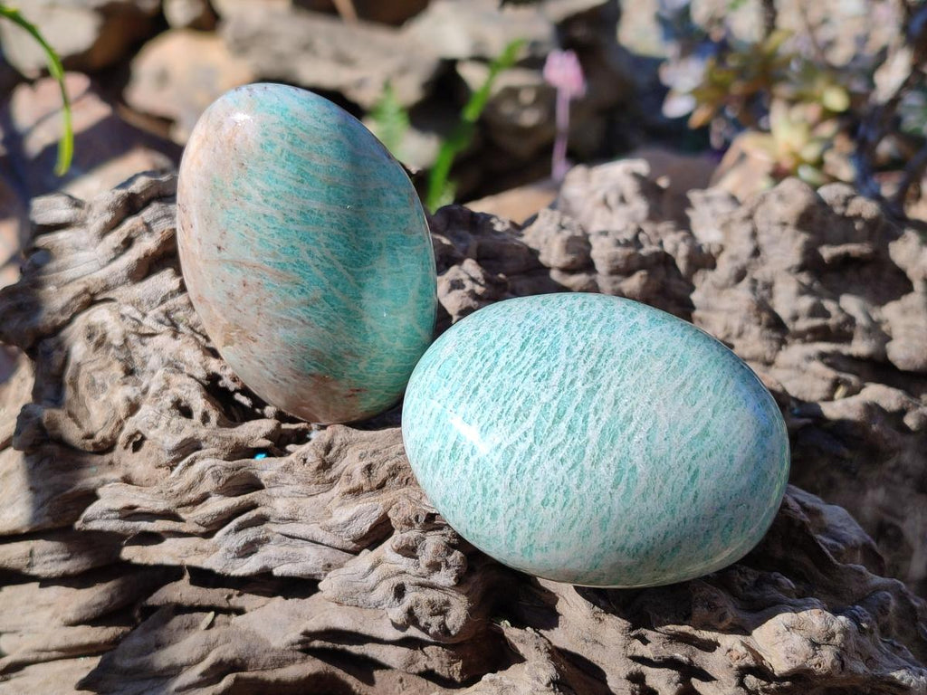 Polished Large Amazonite Free Forms x 12 From Zimbabwe - Toprock Gemstones and Minerals 
