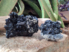 Natural Schorl Black Tourmaline Specimens x 2 From Erongo, Namibia - Toprock Gemstones and Minerals 