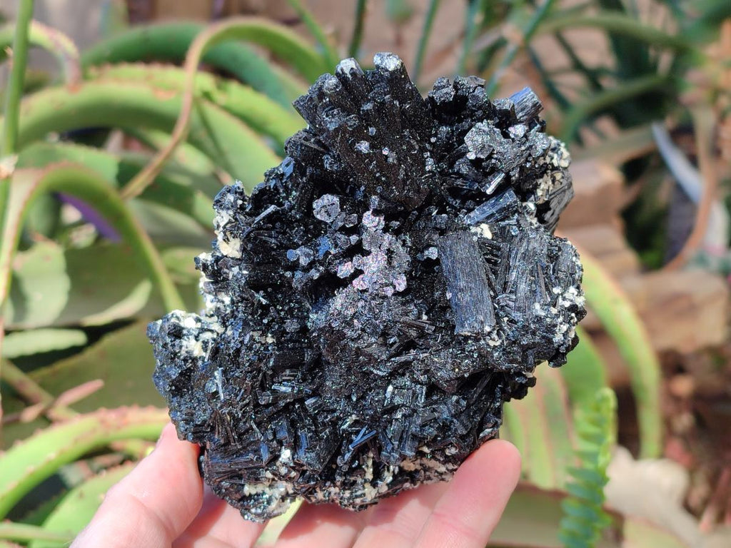 Natural Schorl Black Tourmaline Specimens x 2 From Erongo, Namibia - Toprock Gemstones and Minerals 
