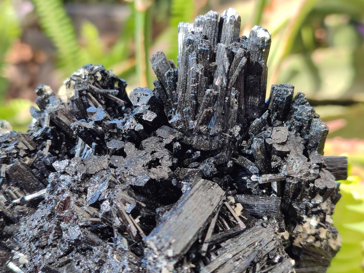 Natural Schorl Black Tourmaline Specimens x 2 From Erongo, Namibia - Toprock Gemstones and Minerals 